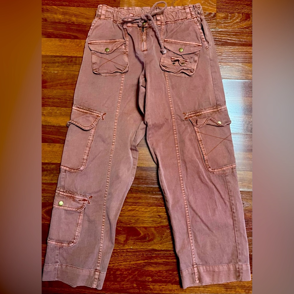 Free People 
Tahiti Cargo Pants 
Color Auburn 
Worn once